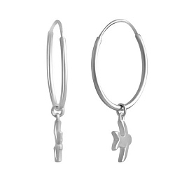 Silver earrings without stones