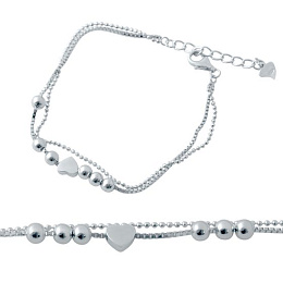 Silver bracelet without stones