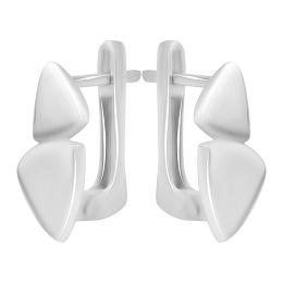 Серебряные серьги без камней