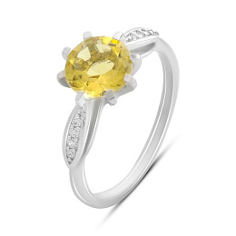 Серебряное кольцо с цитрином nano 1.579ct