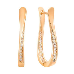 Silver earrings with 0.11ct fianites