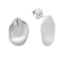 Silver earrings without stones