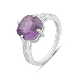 Silver ring with alexandrite 5.378ct