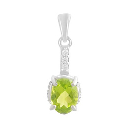 Серебряная подвеска с хризолітом 1.755ct