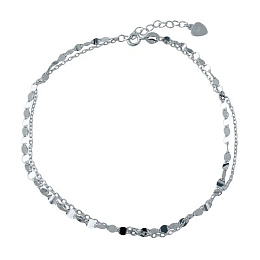 Silver leg bracelet without stones