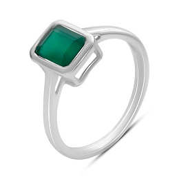 Silver ring with agate, 1.433 ct