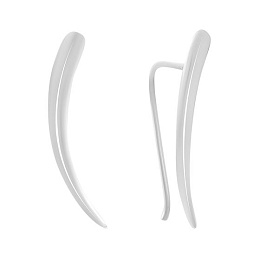 Silver earrings without stones