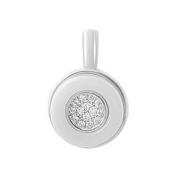 Silver pendant with ceramics