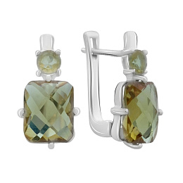 Срібні сережки з султанітом 6.973ct