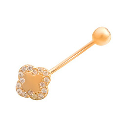 Серебряный пирсинг с фианитами 0.2ct