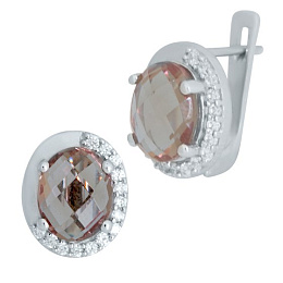 Silver earrings with sultanite 5.075ct