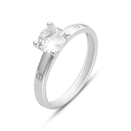 Silver Ring with Fianites