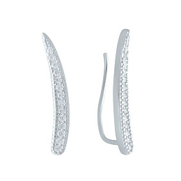 Silver Earrings with Fianites