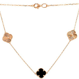 Серебряное колье с ониксом