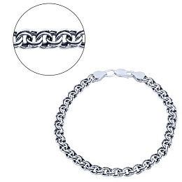 Срібний браслет без каменів