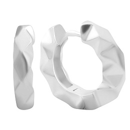 Silver earrings without stones