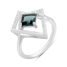 Серебряное кольцо с топазом Лондон Блю 1.185ct