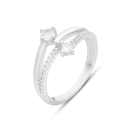 Silver Ring with Fianites