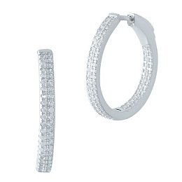 Silver Earrings with Fianites