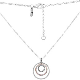 Silver necklace with phianites