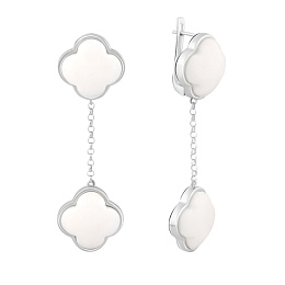Silver earrings with ceramics